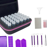 Maxbell Maxbell Diamond Dots Painting Storage Box with Tools Carrying Case for Tape Scissors Pens Rose Red