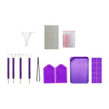 Maxbell Maxbell Diamond Dots Painting Storage Box with Tools Carrying Case for Tape Scissors Pens Rose Red