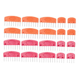 Maxbell Maxbell 20Pcs Knit Blocking Pins Crafts for Handcraft Blocking Knitting Blocking Mat orange and red