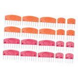 Maxbell Maxbell 20Pcs Knit Blocking Pins Crafts for Handcraft Blocking Knitting Blocking Mat orange and red