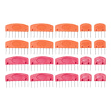 Maxbell Maxbell 20Pcs Knit Blocking Pins Crafts for Handcraft Blocking Knitting Blocking Mat orange and red