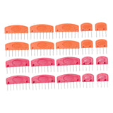 Maxbell Maxbell 20Pcs Knit Blocking Pins Crafts for Handcraft Blocking Knitting Blocking Mat orange and red