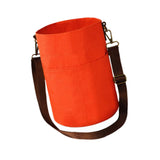 Maxbell Maxbell Yarn Storage Tote with Shoulder Strap Sturdy Crochet Beginners Gift Yarn Bag Orange