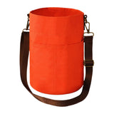 Maxbell Maxbell Yarn Storage Tote with Shoulder Strap Sturdy Crochet Beginners Gift Yarn Bag Orange
