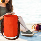 Maxbell Maxbell Yarn Storage Tote with Shoulder Strap Sturdy Crochet Beginners Gift Yarn Bag Orange