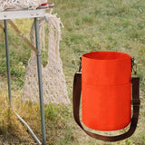 Maxbell Maxbell Yarn Storage Tote with Shoulder Strap Sturdy Crochet Beginners Gift Yarn Bag Orange