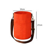 Maxbell Maxbell Yarn Storage Tote with Shoulder Strap Sturdy Crochet Beginners Gift Yarn Bag Orange
