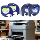 Maxbell 2 Pieces Label Maker Refills 12mmx4M Roll Label Maker Tape Waterproof Labels Paper