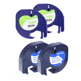 Maxbell 2 Pieces Label Maker Refills 12mmx4M Roll Label Maker Tape Waterproof Labels Paper