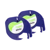 Maxbell 2 Pieces Label Maker Refills 12mmx4M Roll Label Maker Tape Waterproof Labels Paper