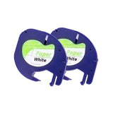Maxbell 2 Pieces Label Maker Refills 12mmx4M Roll Label Maker Tape Waterproof Labels Paper