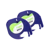 Maxbell 2 Pieces Label Maker Refills 12mmx4M Roll Label Maker Tape Waterproof Labels Paper