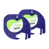 Maxbell 2 Pieces Label Maker Refills 12mmx4M Roll Label Maker Tape Waterproof Labels Paper