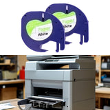 Maxbell 2 Pieces Label Maker Refills 12mmx4M Roll Label Maker Tape Waterproof Labels Paper