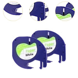 Maxbell 2 Pieces Label Maker Refills 12mmx4M Roll Label Maker Tape Waterproof Labels Paper