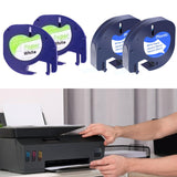 Maxbell 2 Pieces Label Maker Refills 12mmx4M Roll Label Maker Tape Waterproof Labels Paper