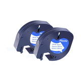 Maxbell 2 Pieces Label Maker Refills 12mmx4M Roll Label Maker Tape Waterproof Labels PP