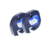 Maxbell 2 Pieces Label Maker Refills 12mmx4M Roll Label Maker Tape Waterproof Labels PP