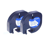Maxbell 2 Pieces Label Maker Refills 12mmx4M Roll Label Maker Tape Waterproof Labels PP