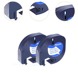 Maxbell 2 Pieces Label Maker Refills 12mmx4M Roll Label Maker Tape Waterproof Labels PP