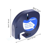 Maxbell 2 Pieces Label Maker Refills 12mmx4M Roll Label Maker Tape Waterproof Labels PP