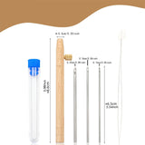 Maxbell Punch Pin Kit Embroidery Pen with 3 Pin S Poking Pin Knitting Embroidery Pin Small Size
