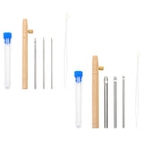 Maxbell Punch Pin Kit Embroidery Pen with 3 Pin S Poking Pin Knitting Embroidery Pin Small Size