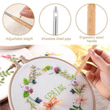 Maxbell Punch Pin Kit Embroidery Pen with 3 Pin S Poking Pin Knitting Embroidery Pin Small Size