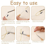 Maxbell Punch Pin Kit Embroidery Pen with 3 Pin S Poking Pin Knitting Embroidery Pin Small Size
