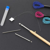 Maxbell Punch Pin Kit Embroidery Pen with 3 Pin S Poking Pin Knitting Embroidery Pin Small Size