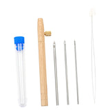 Maxbell Punch Pin Kit Embroidery Pen with 3 Pin S Poking Pin Knitting Embroidery Pin Small Size