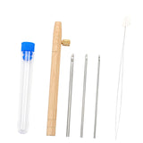 Maxbell Punch Pin Kit Embroidery Pen with 3 Pin S Poking Pin Knitting Embroidery Pin Small Size