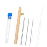 Maxbell Punch Pin Kit Embroidery Pen with 3 Pin S Poking Pin Knitting Embroidery Pin Small Size