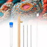 Maxbell Punch Pin Kit Embroidery Pen with 3 Pin S Poking Pin Knitting Embroidery Pin Small Size