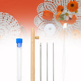 Maxbell Punch Pin Kit Embroidery Pen with 3 Pin S Poking Pin Knitting Embroidery Pin Small Size