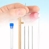 Maxbell Punch Pin Kit Embroidery Pen with 3 Pin S Poking Pin Knitting Embroidery Pin Small Size
