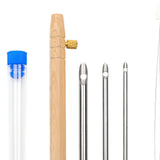 Maxbell Punch Pin Kit Embroidery Pen with 3 Pin S Poking Pin Knitting Embroidery Pin Large Size