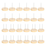 Maxbell 24 Pieces Crochet Doll Stands Simple Metal Pins Decoration Sturdy Wood Bases