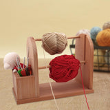 Maxbell Wooden Yarn Holder for Crocheting Easy Assembly Portable Yarn Organizer Rack