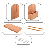 Maxbell Wooden Yarn Holder for Crocheting Easy Assembly Portable Yarn Organizer Rack
