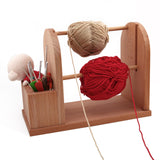 Maxbell Wooden Yarn Holder for Crocheting Easy Assembly Portable Yarn Organizer Rack