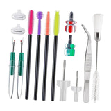Maxbell 14x Sewing Machine Cleaning Kit Double Headed Brush Maintenance Repair Tools