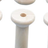 Maxbell 10Pcs Unfinished Wooden Spools for Cord Embroidery Thread Knitting Accessory