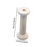 Maxbell 10Pcs Unfinished Wooden Spools for Cord Embroidery Thread Knitting Accessory