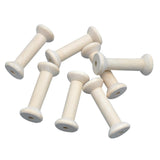 Maxbell 10Pcs Unfinished Wooden Spools for Cord Embroidery Thread Knitting Accessory