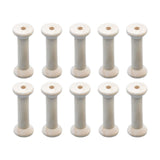 Maxbell 10Pcs Unfinished Wooden Spools for Cord Embroidery Thread Knitting Accessory