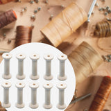 Maxbell 10Pcs Unfinished Wooden Spools for Cord Embroidery Thread Knitting Accessory