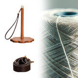Maxbell Wrist Yarn Ball Holder Yarn Dispenser for Crocheting for DIY Sewing Handmade Dark Wood