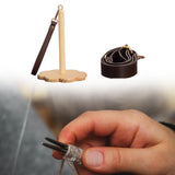 Maxbell Wrist Yarn Ball Holder Yarn Dispenser for Crocheting for DIY Sewing Handmade Light Wood