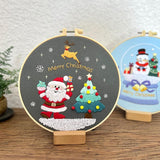 Maxbell Christmas Embroidery Kit for Beginner with Instruction Starters Cross Stitch Santa Claus